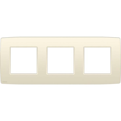 [100-76700-C] Drievoudige afdekplaat met 71 mm centerafstand Niko Original cream