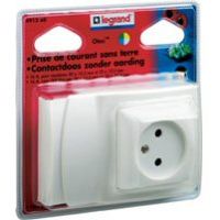 [491360] Oteo contactdoos 2 P met veiligheid - 10/16 A - 250 V - winkelverkoop - mechanisme speciaal DLP voor lijsten 20 x 12,5 mm en 32 x 12,5 mm - IP 2x