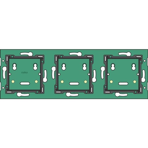 [550-14030] Home Control 3-voudige muurprint horizontaal: centerafstand 71mm