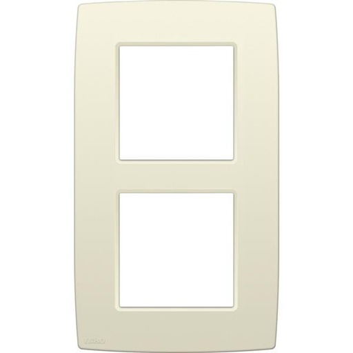 [100-76200-C] Tweevoudige afdekplaat met 60 mm verticale centerafstand Niko Original cream