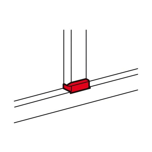 [011254] T-aftakking naar wandgoot DLP aluminium 50 x 105 mm met dekselbreedte 65 mm voor alle wandgoten DLP aluminium hoogte 65 mm, behalve 50 x 105 mm met dekselbreedte 65 mm