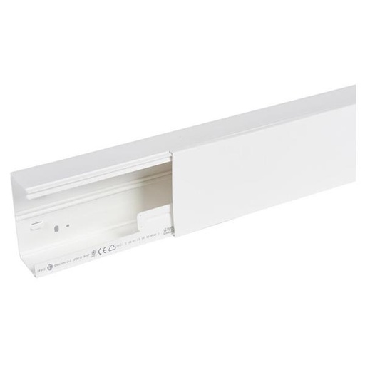 [637370] DLP distri wandgoot 120 x 60 mm - lengte 2 meter - wit - geleverd met deksel (lengte 2 meter)