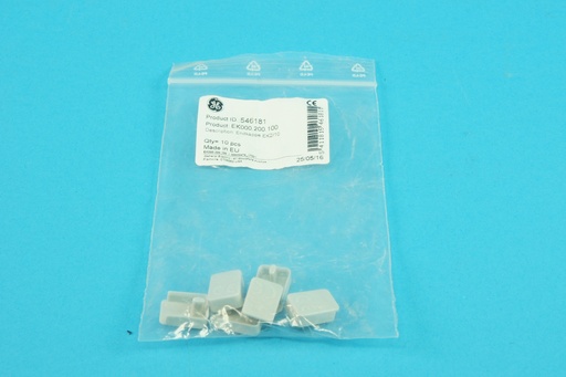 [546181-B] GE 546181 EK000.200.100 endcap EK2/10 for 2-phase busbars 10 mm² (set of 6)