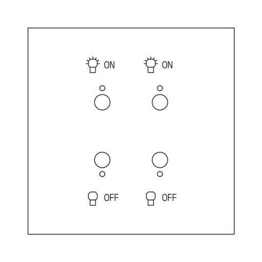 [AR67782] ART My Home dubbele lichtbediening on/off épure Gespiegeld goud