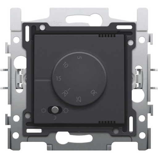 [122-88000] Thermostaat elektronisch met 3 standenschakelaar, verwarming of airco, antraciet