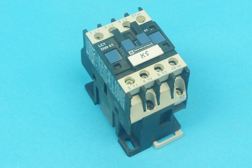 [LC1D0901P7-C] Telemecanique LC1D0901P7 3 pole contactor 230 VAC 50/60 Hz coil with 1 NC contact 25A, AC-3: 2.2/4/5.5 kW @ 230/400/500-690 VAC