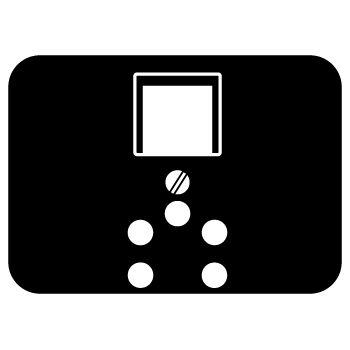 [02-690-31-C] Centraalplaat voor telefooncontactdoos 5-polig + RJ11, PR20 Soft zwart