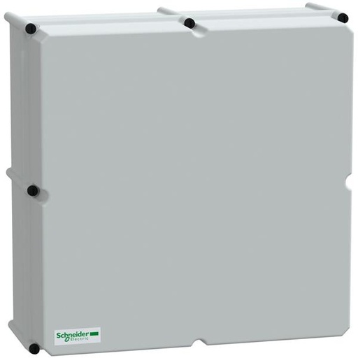 [NSYPLSC5454G] PLS kast, polyester achteraan, ondoorzichtig PC deksel IP65 54x54x18cm