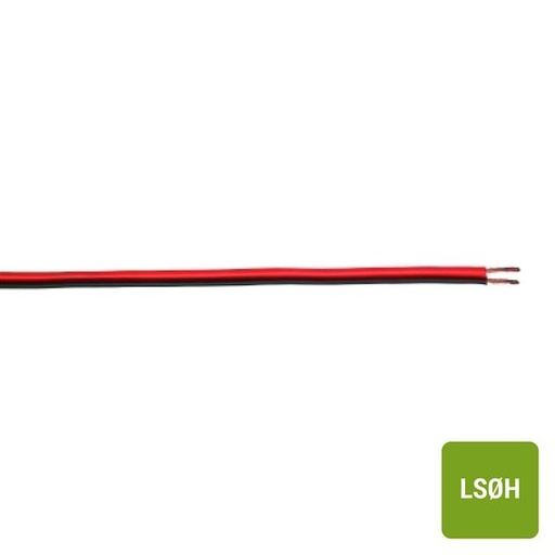 [LSCURN2X2,5ZH] Luidsprekerkabel LS0H rood/zwart binnen 2x2,5mm²