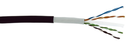 [C6U4PPEDT3-305M] Outdoor U/UTP CAT.6 4P kabel PVC/PE Black