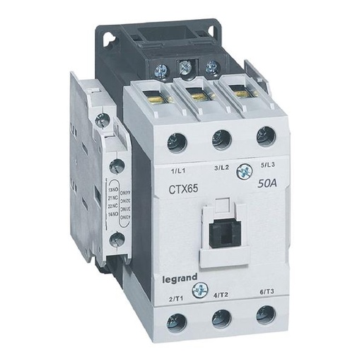 [416151] Contactor 3P CTX³65 50A 24V DC 2NO+2NG - kabelschoenen