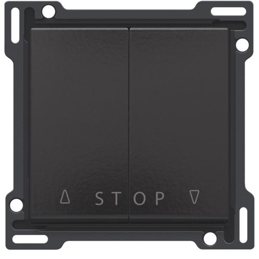 [200-65918] Afwerkingsset voor tweevoudige rolluikdrukknop voor elektronische sturingen, Bakelite® piano black coated