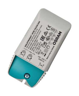 [HTM70/230-240] Transfo Halotronic Mouse HTM 20-70 W, Input: 230-240 VAC, output 11.5 VAC max. 2 meter