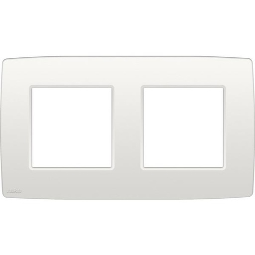 [101-76800-C] Tweevoudige afdekplaat met 71 mm centerafstand Niko Original white