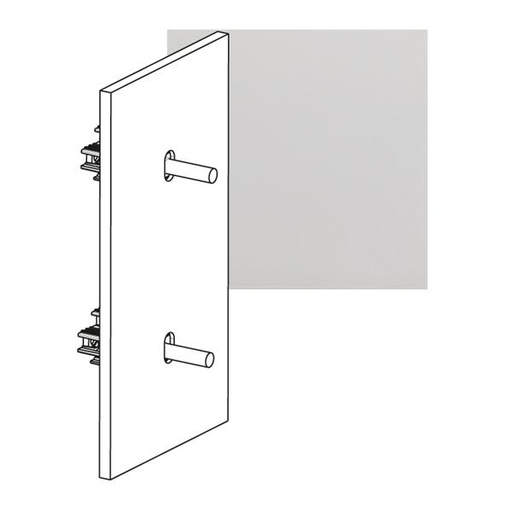 [AR67604] ART 2x wissel verticaal 10A - épure Gespiegeld staal