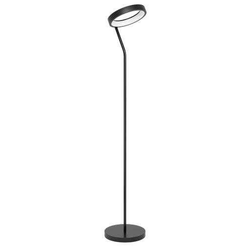 [900072] MARGHERA-Z Staande lampen staal zwart / Kunststof wit H: 1690 mm (EGLO connect Zigbee), De behuizing: staal /zwart Glas/kap: Kunststof wit  LED 4X4W Lumen: 1800 Kelvin: 2700-6500K Lichtkleur: RGB+TW Lichtbron(nen): inclusief   Ø: 305 mm