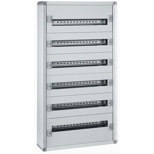 [020006] Metalen wandverdeelkast XL³ 160 - 6 rijen - 144 modules - IP30 -IK 07 - klasse I - afmetingen (h x b x d ) 1050 x 575 x 147 mm - deur apart te bestellen