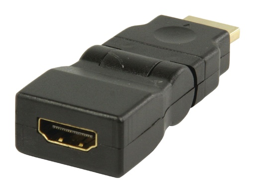 [VGVP34905B] HDMI-HDMI adapter, High Speed HDMI met Ethernet Adapter Zwenkbaar HDMI-Connector - HDMI Female Zwart