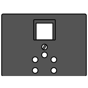 [45-503-C] Niko 45-503 Centraalplaat voor telefooncontactdoos 5-polig + RJ11, DaVinci grafiet