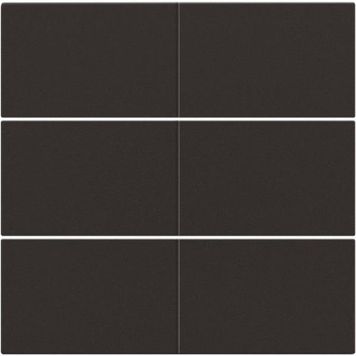 [124-60050] Afwerkingsset voor 6-voudige potentiaalvrije drukknop 24 V, dark brown