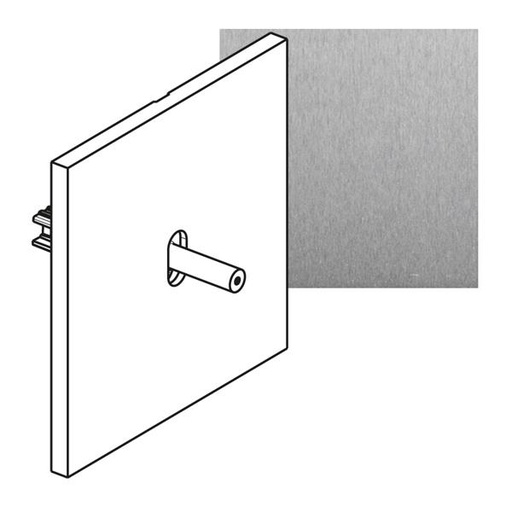 [AR67417] ART drukknop +hendel verlicht 6A - épure Geborsteld staal