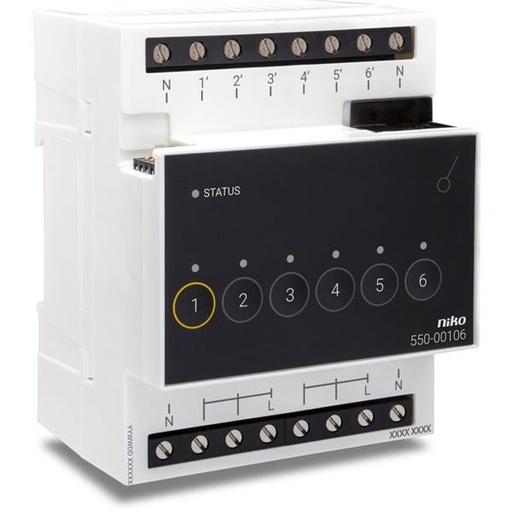 [550-00106] Home Control 6 voudige schakelmodule