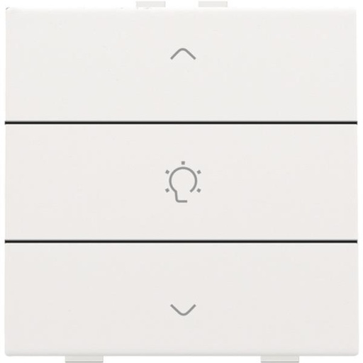 [154-51043] Home Control enkelvoudige bediening dimmer met 3-voudige toets, white steel