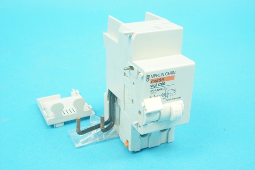 [26547MG-A] Merlin Gerin 26547 Multi9 Vigi C60 63 A 30 mA 220/380 VAC 240/415 VAC residual current (earth leakage) add-on block 2 poles new